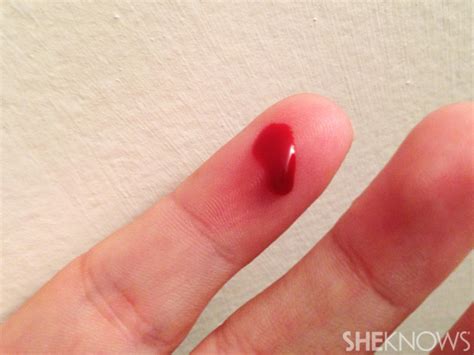 fake blood hand cut